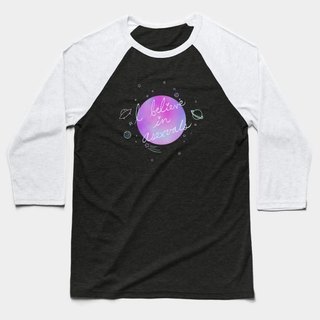 I believe Baseball T-Shirt by Cosmic Queers